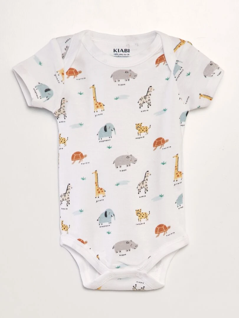 Lot de 3 bodies   Blanc/gris/jaune