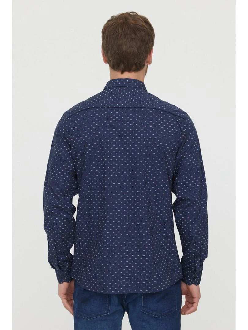 Lee Cooper   Chemise manches longues coton regular DIZO   Bleu marine