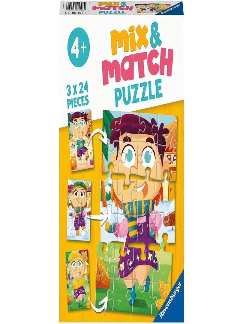 Puzzles Mix & Match 3x24 pièces Les vêtements N/A