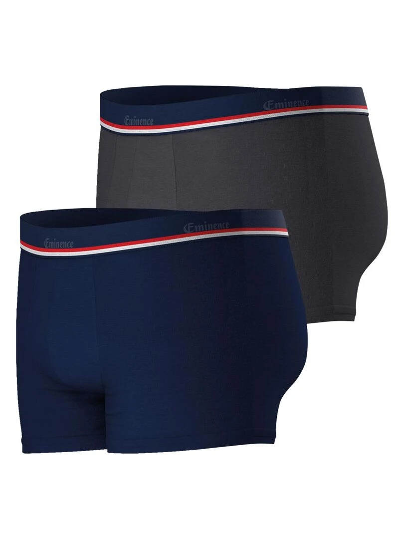 Lot de 2 boxers homme Fait en France   gris anthracite