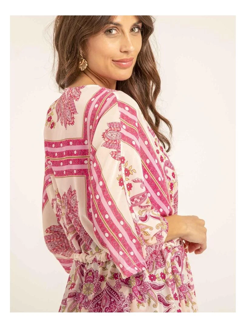 Veste esprit caftan motifs FINALA   Rose