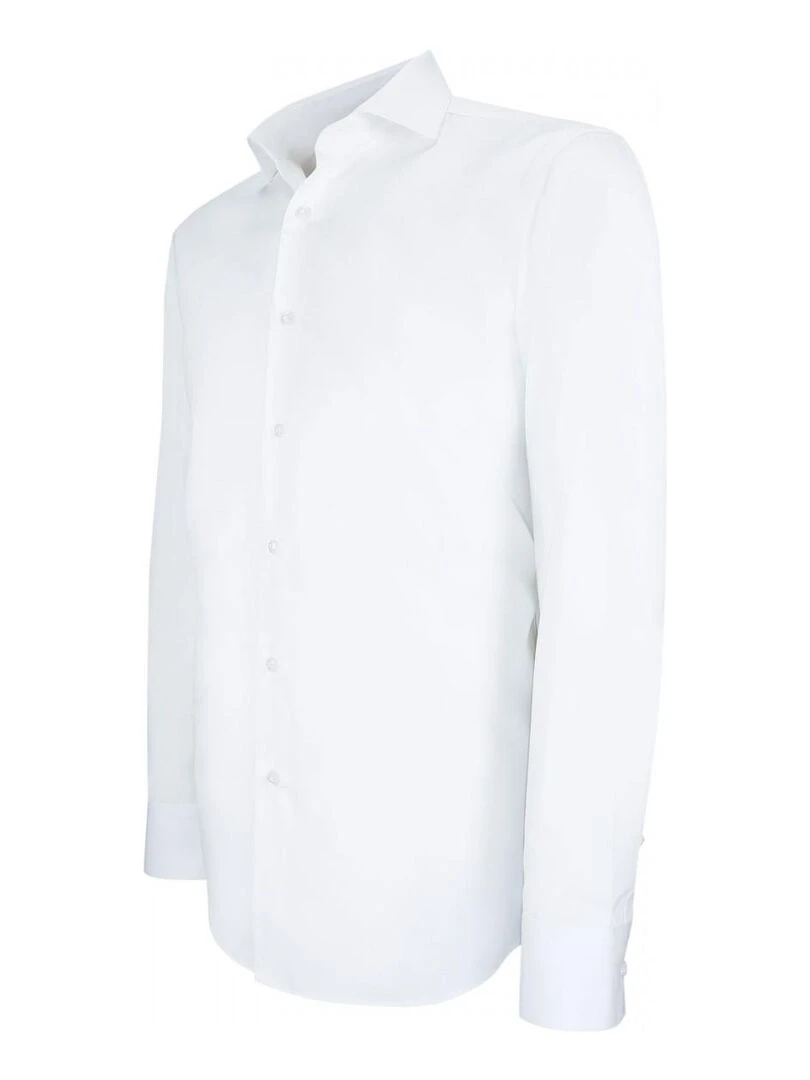Chemise cintrée satin de coton SATINO   Blanc