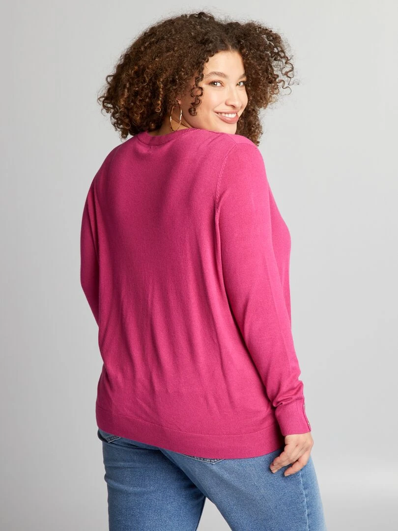 Pull en maille douce ultra stretch   Rose