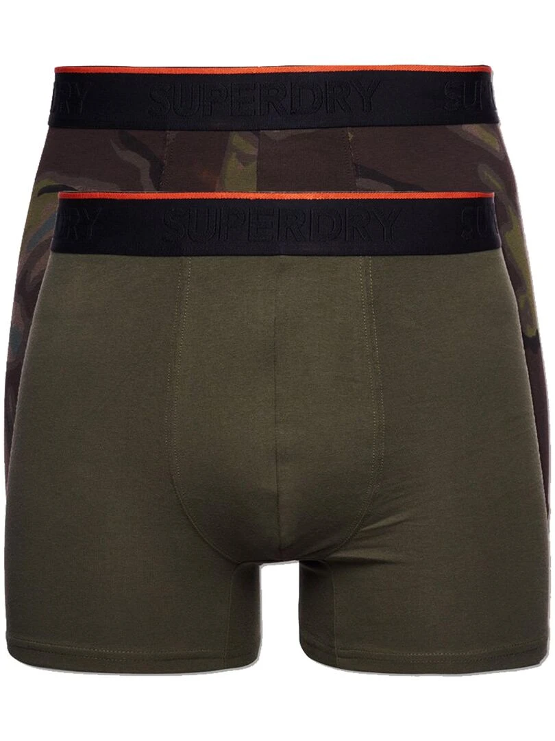 Pack de 2 Boxers Superdry Classic Vert