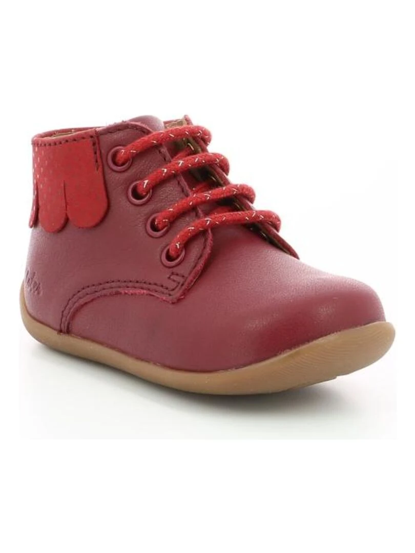 Bottillons Cuir Doune Rouge