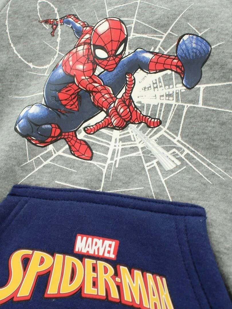 Disney   Sweat garçon imprimé Spiderman   Gris