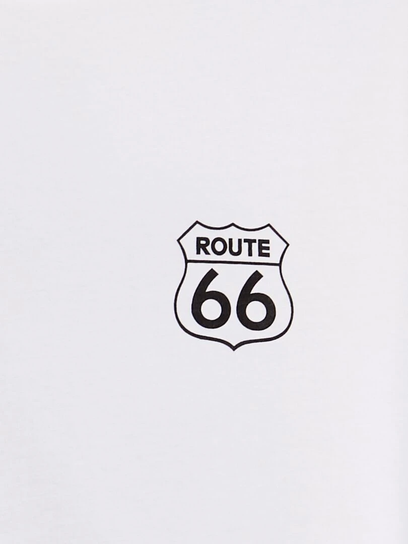Tee shirt imprimé 'Route 66' blanc