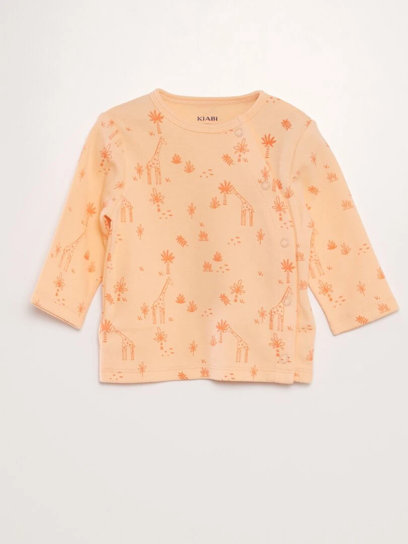 Ensemble pyjama t shirt + pantalon   2 pièces   Orange