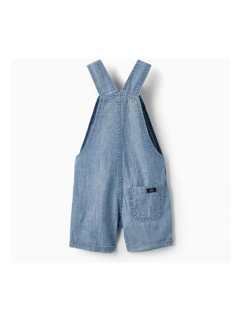 Salopette en jean en coton pour bébé garçon ATLANTIC COMPANY Bleu