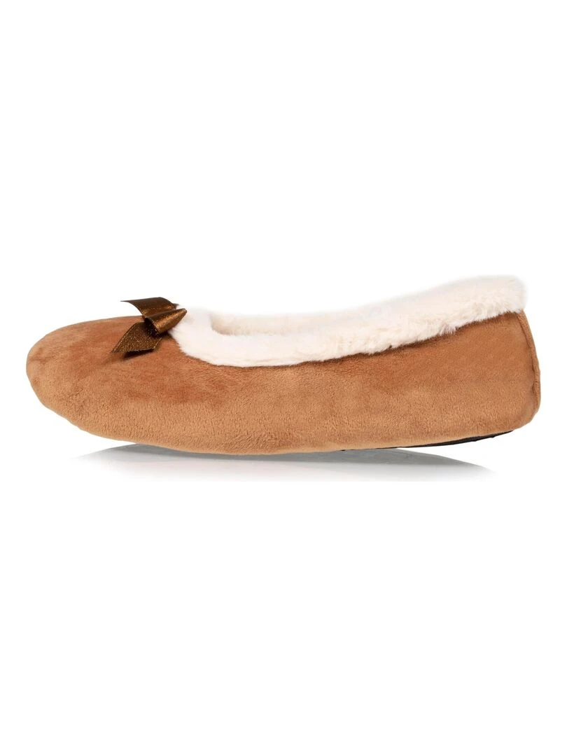 Chaussons ballerines Junior Camel Nœud   Marron