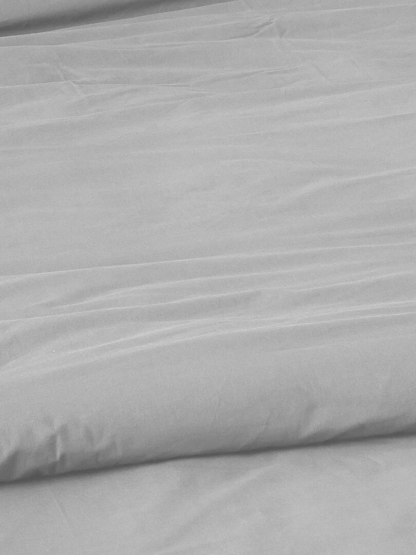 Housse de couette unie en coton Lavé   Gris