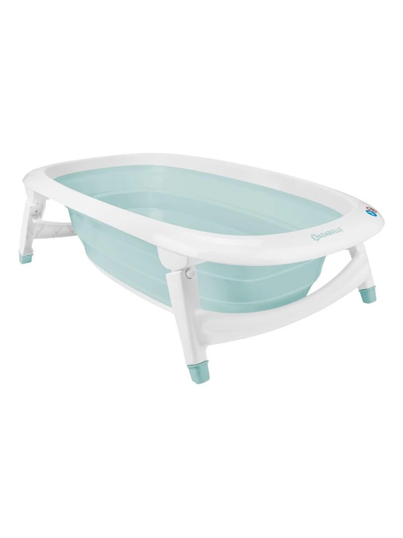 Baignoire pliable super compacte capacité 35L témoin température 'Badabulle' Bleu clair
