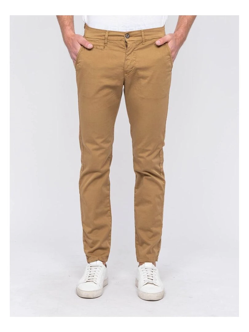 Pantalon chino CALES Marron glacé