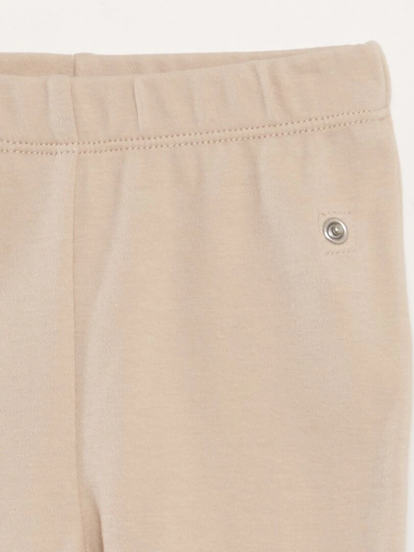 Ensemble pyjama t shirt + pantalon   2 pièces   Ecru