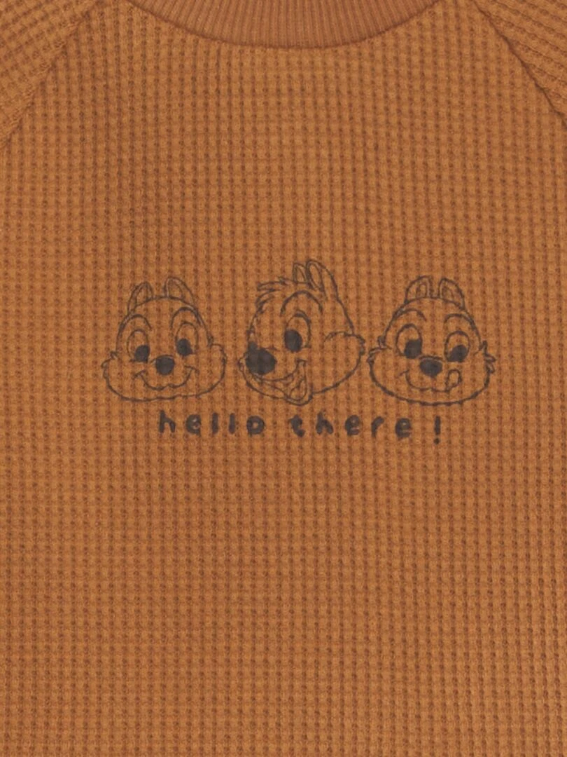Ensemble jogging sweat + pantalon 'Disney' en nid d'abeilles 2 pièces MARRON