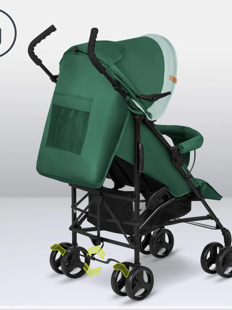 LIONELO Elia   Poussette bébé canne compacte   De 6 à 36 mois   Accessoires inclus   Vert   Vert