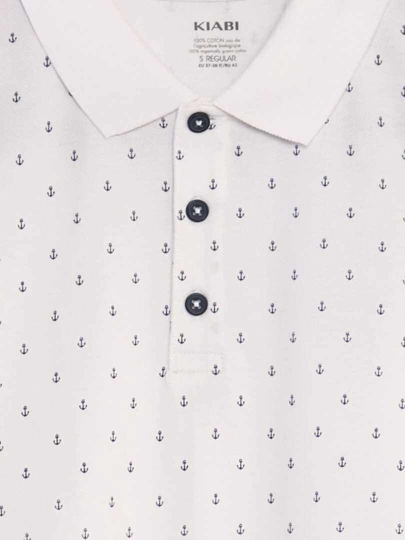 Polo fantaisie   Blanc