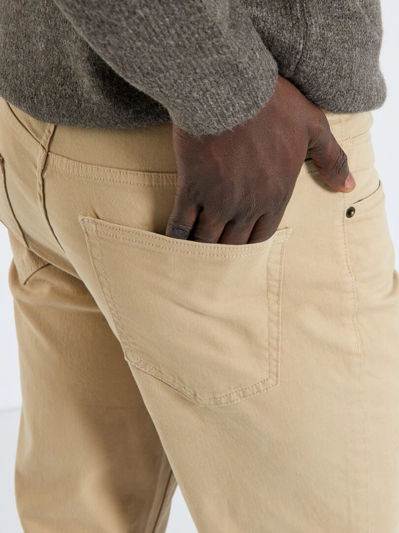 Jean slim 5 poches   L32   beige
