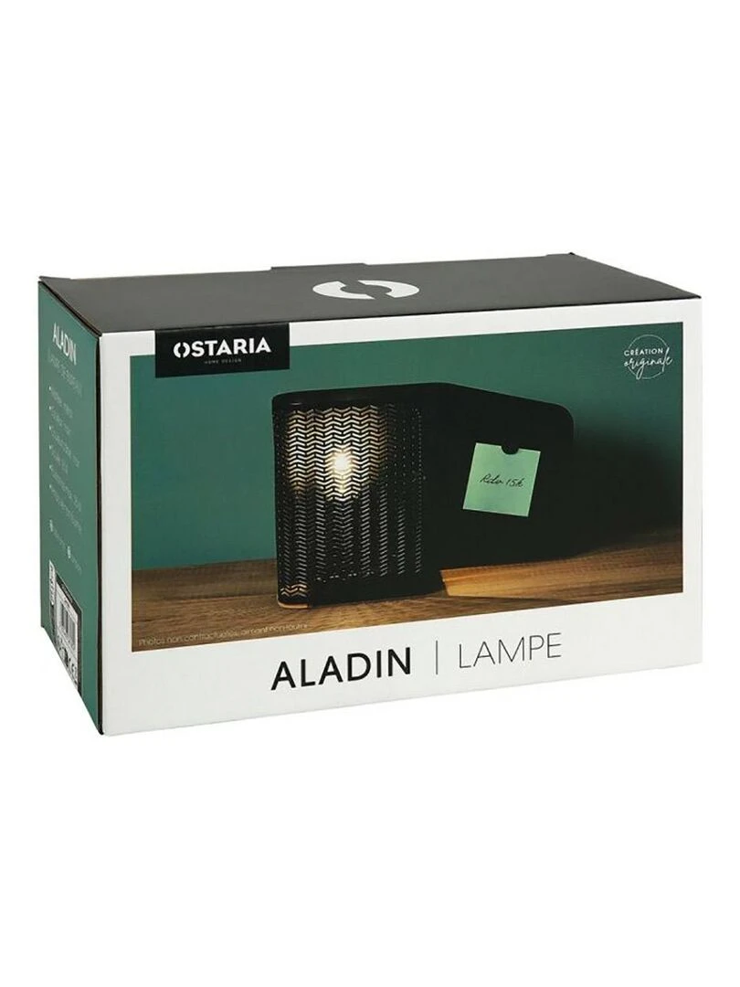 Lampe bureau métal Aladin noir   Noir