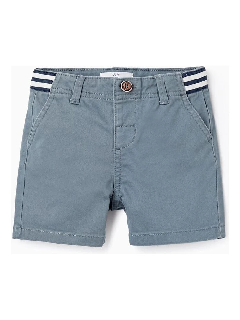 Shorts Chino en sergé pour bébé garçon ATLANTIC COMPANY Bleu