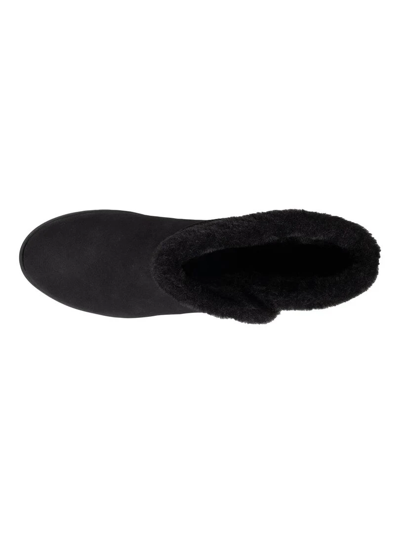 Bottines Femme fourrées avec revers Noir Noir