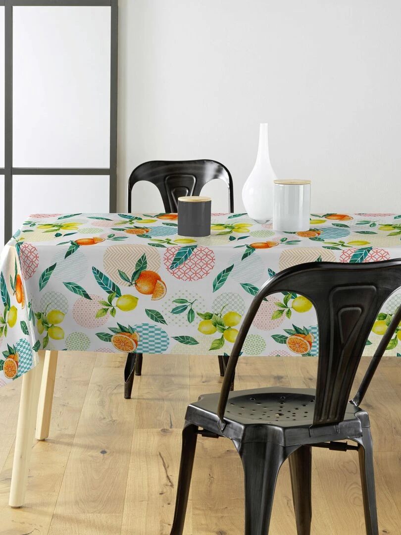 Nappe Toile cirée au mètre Maria agrumes Jaune