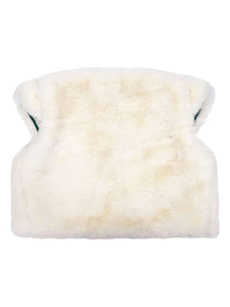 Veste Boléro Cérémonie Fille  Fausse Fourrure Beige  PELUCHE   'LA FAUTE A VOLTAIRE'   Blanc cassé