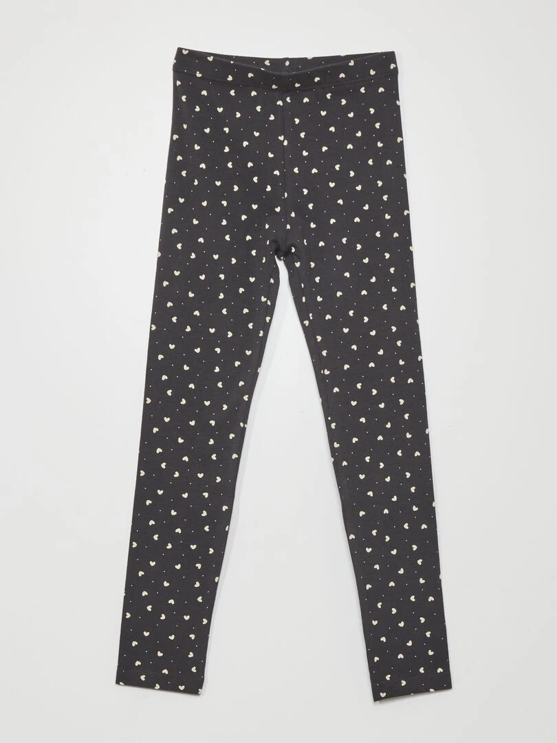 Legging long à motifs Gris foncé