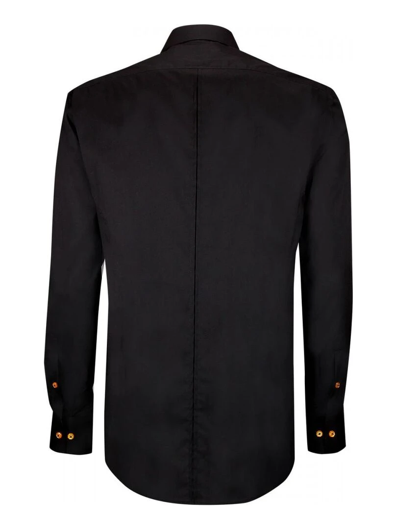 Chemise cintrée double boutonnage DOTTIO   Noir