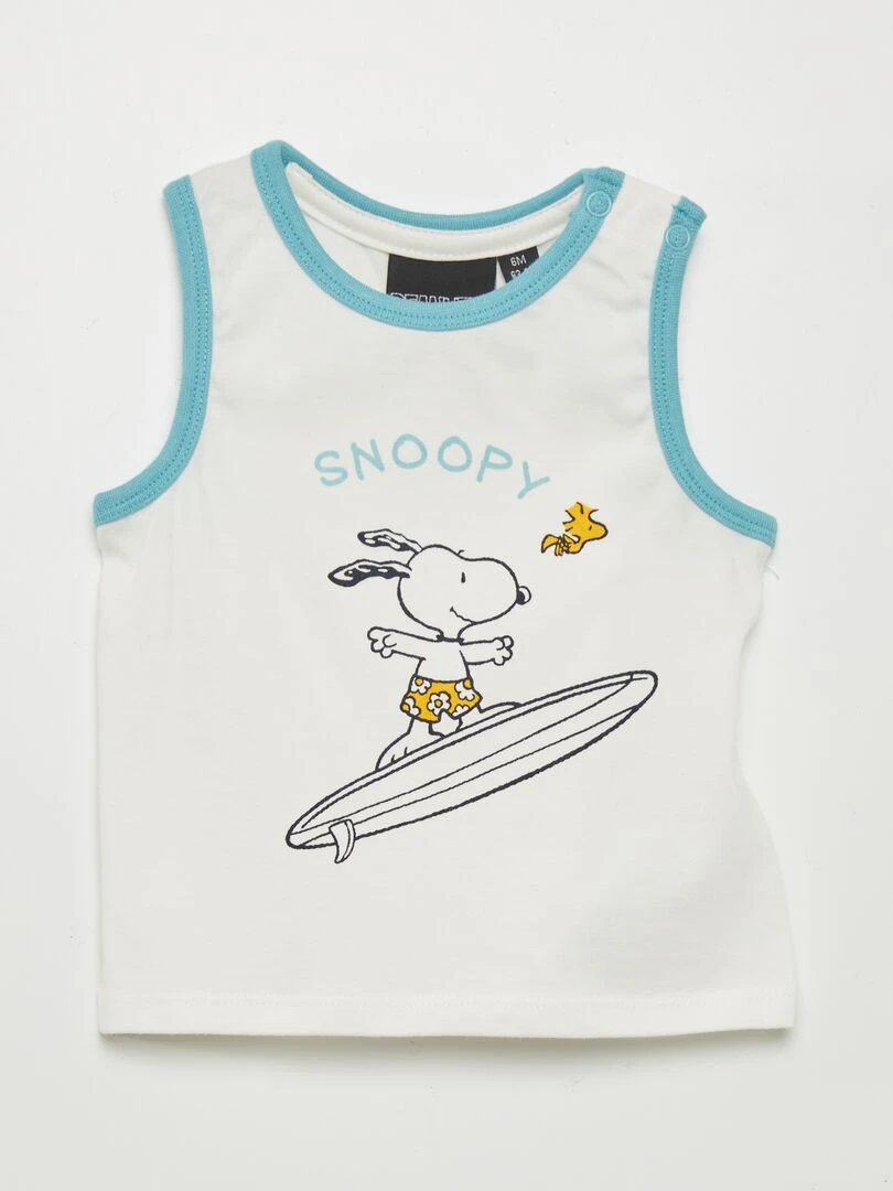 Set de pyjama 'Snoopy'   2 pièces   Blanc/jaune