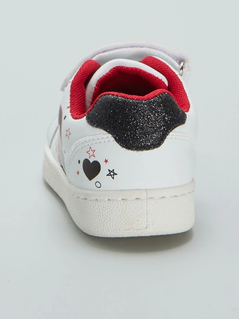 Baskets blanches 'Minnie'   Blanc/rouge/noir