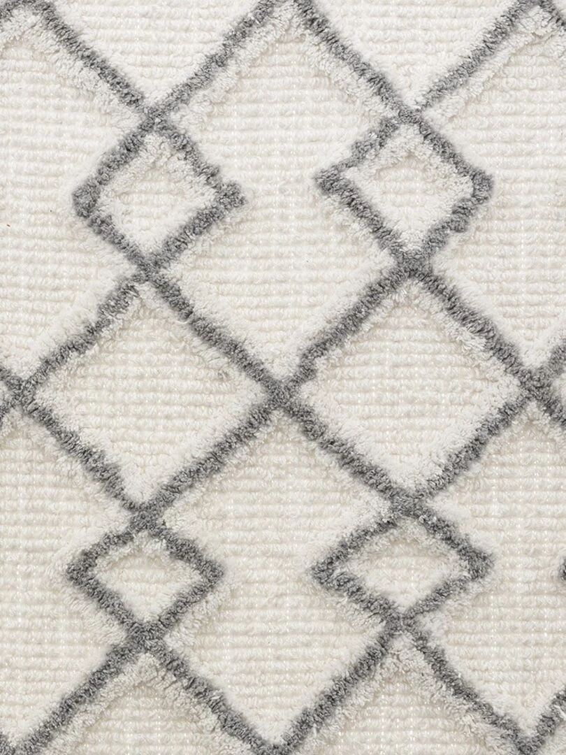 Tapis de salle de bain 50x120 Ethnique gris coton   Gris