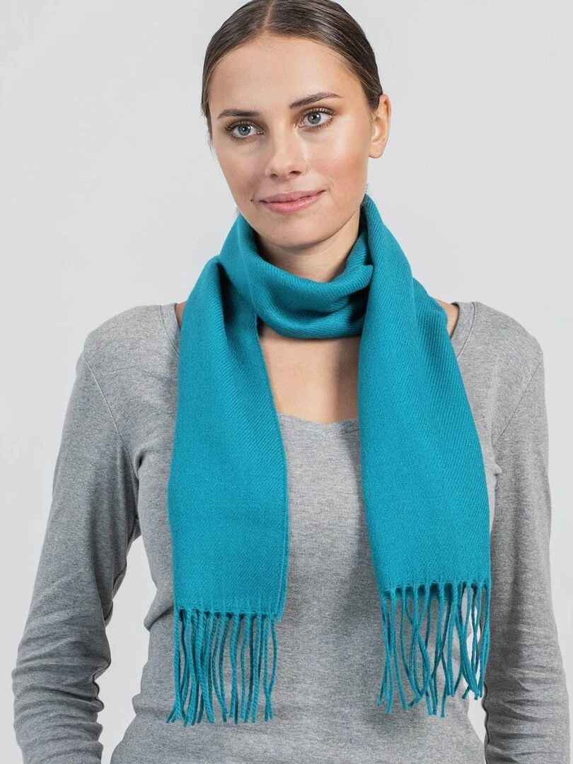 Echarpe Fely Fabriqué en France Bleu turquoise