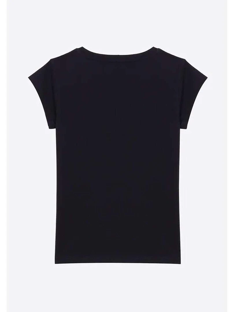 KAPORAL T shirt coton col rond droit Bleu marine