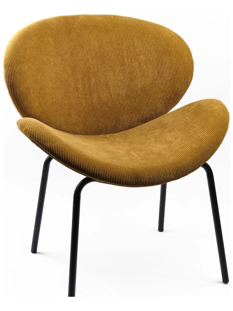 Fauteuil en velours 'COZY' 'TODAY' Marron
