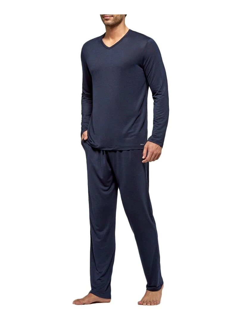 Pyjama long Travel spécial voyage Bleu