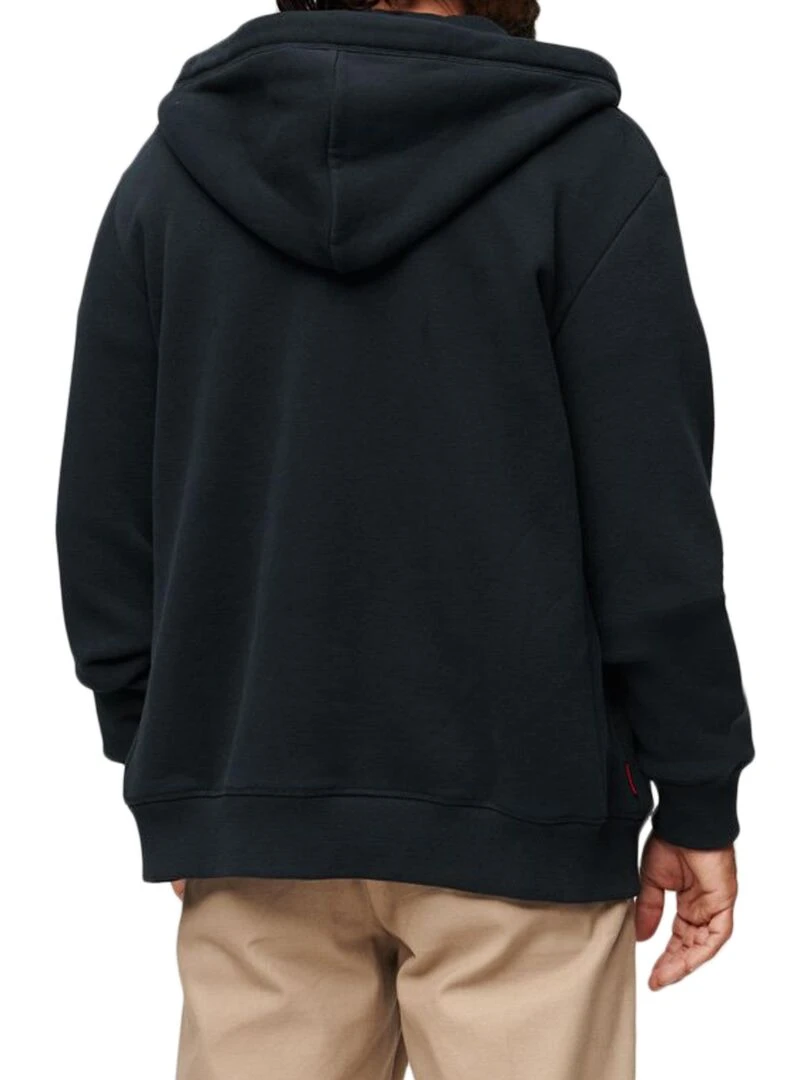 Sweat à Capuche Zip Superdry Essential Logo Bleu