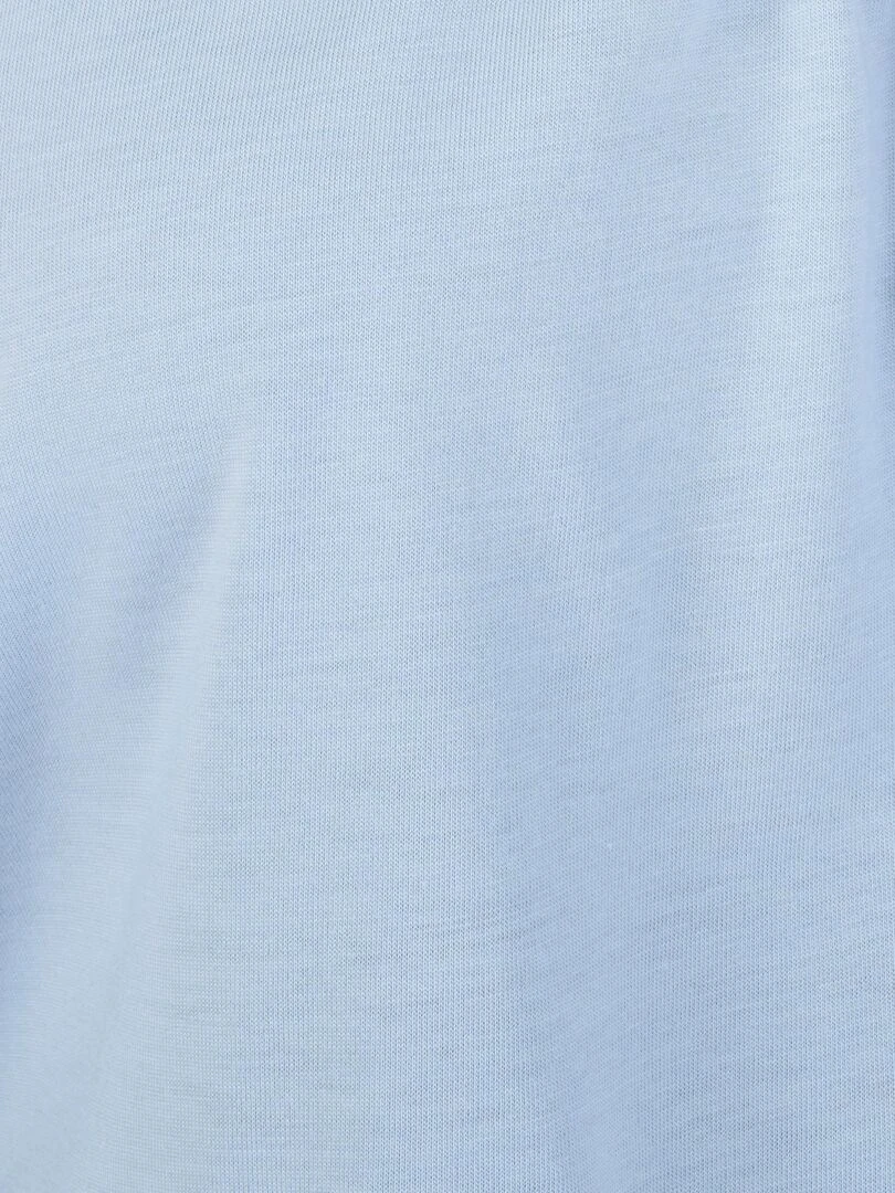 Tee shirt bi matière Thermolactyl   Damart   Bleu gris