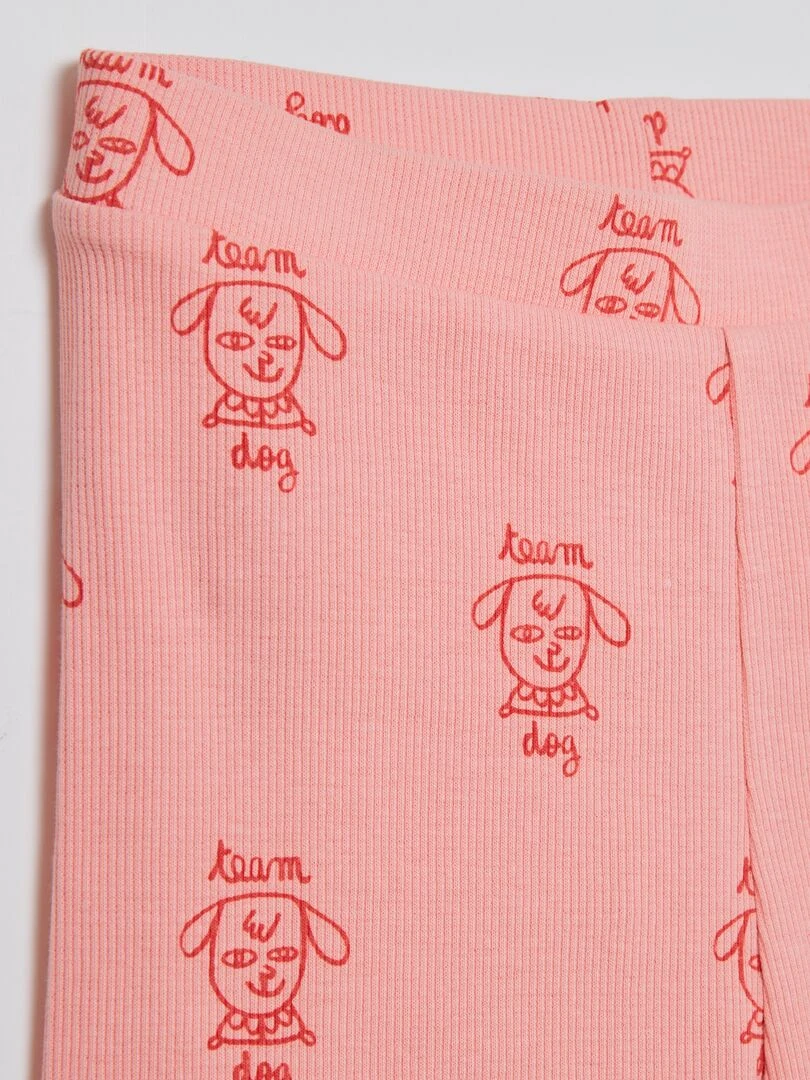 Legging côtelé X Little Bad Wolf   Rose
