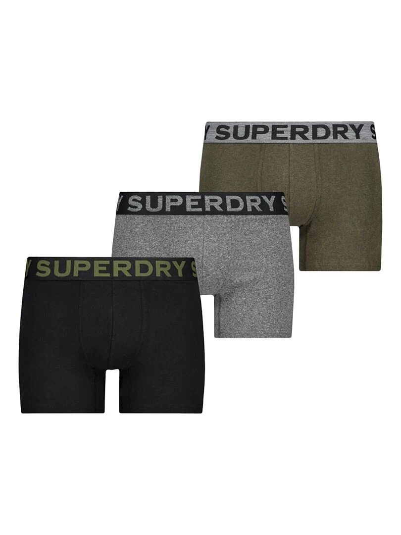 Boxer Triple Pack Superdry Gris