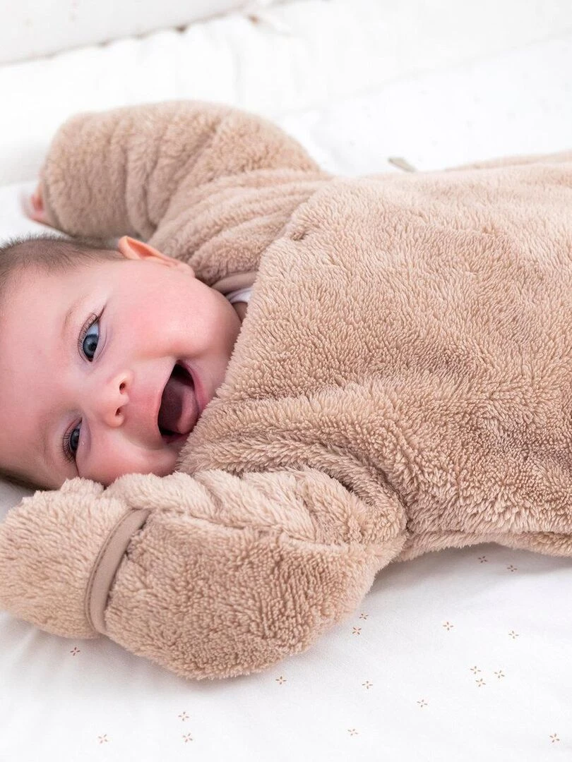 Bemini Gigoteuse  avec moufles Softy et jersey   Beige