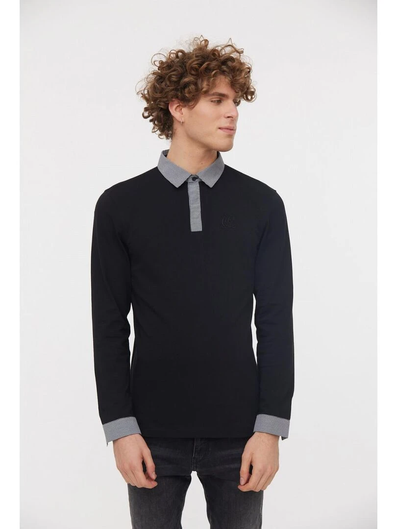 Lee Cooper Polo manches longues coton regular BORNEAZ Noir