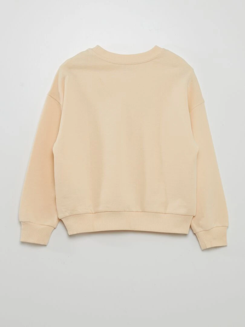 Sweat loose imprimé   Grafik Edition   Beige