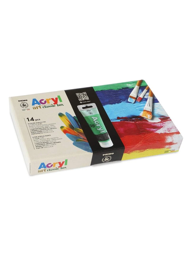 Coffret 8 peintures acrylique et accessoires   N/A