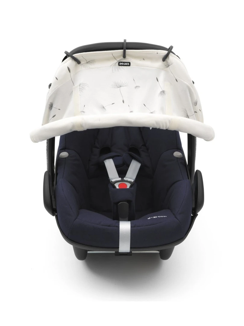 Dooky   Pare soleil De Poussette   Pissenlits   Blanc