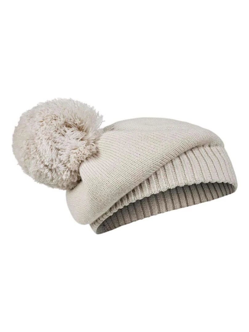 Béret tricoté Creamy White (3 ans et +) Ecru