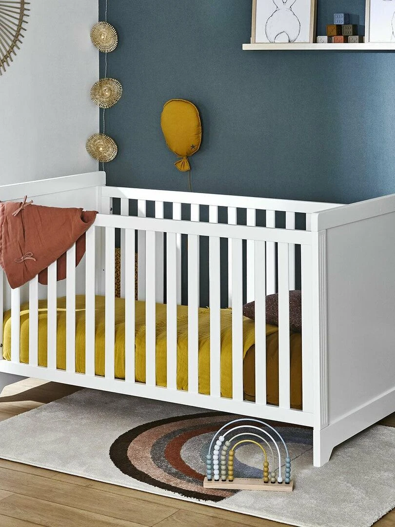 Pack lit bébé avec matelas Mona   AKITEN RETAIL   Blanc