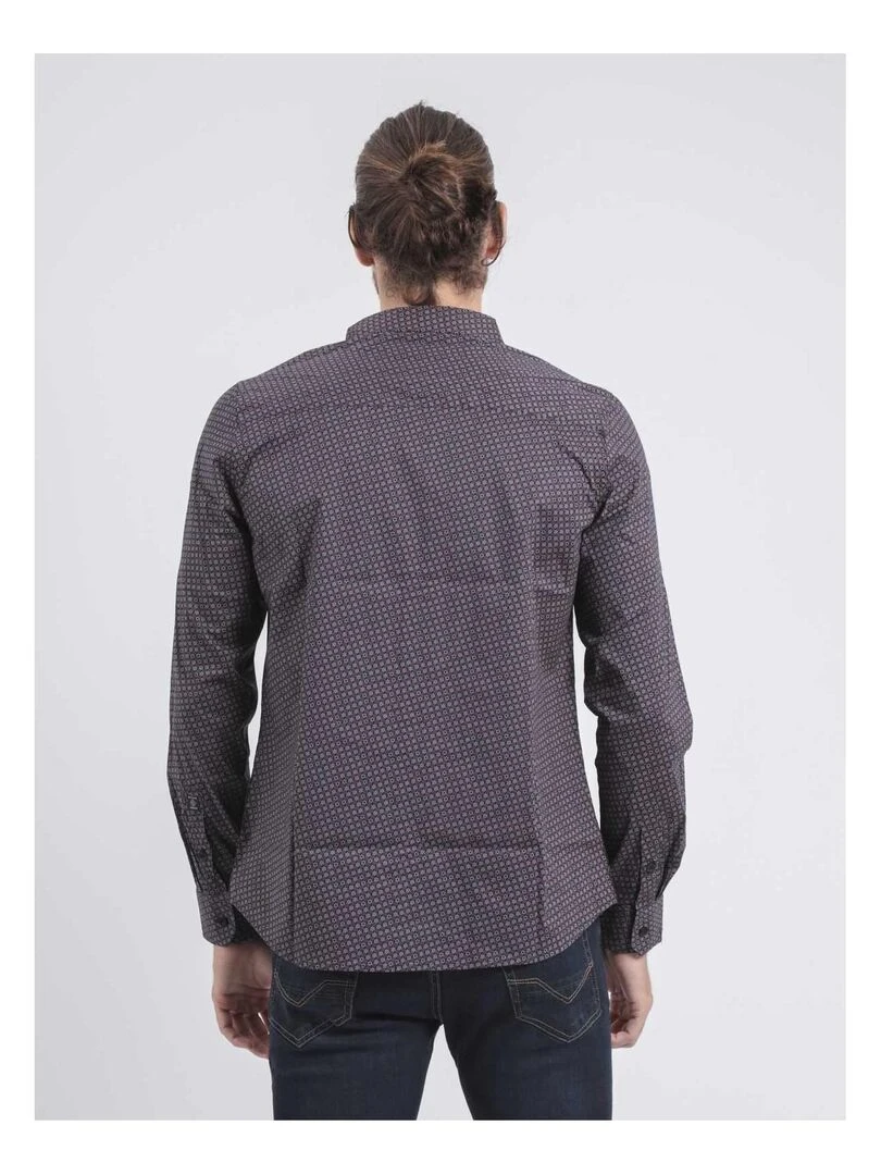 Chemise manches longues motifs TRIXI Bleu marine