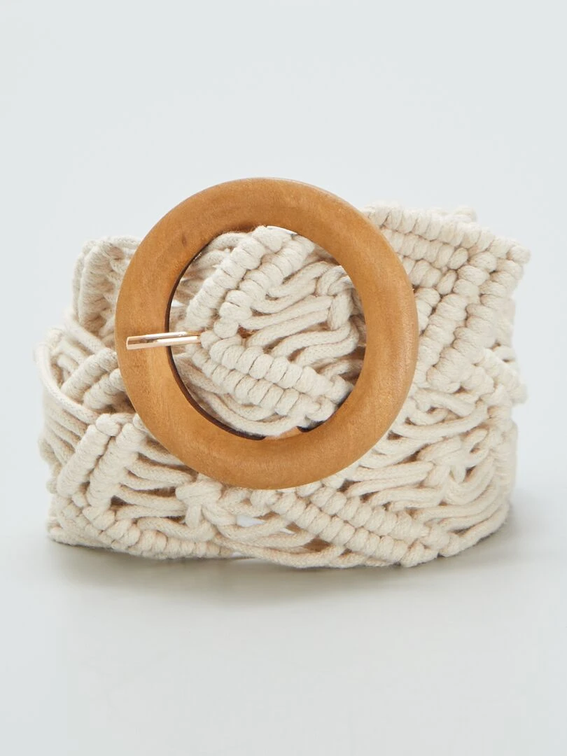 Ceinture en macramé Blanc