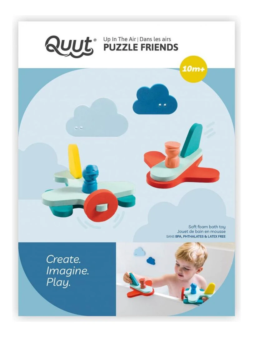 Puzzle de bain en mousse friends Dans les airs (11 blocs) Bleu